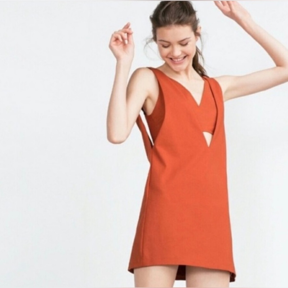 Zara Pinafore Two Piece Bralette V-Neck Dress